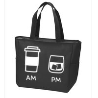 Big And Tall Am To Pm Coffee Whisky Rum Tequila Vodka Zip Tote Bag