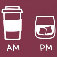 Big And Tall Am To Pm Coffee Whisky Rum Tequila Vodka 16oz Travel Tumbler