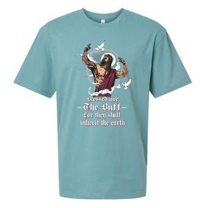 Blessed Are The Buff For They Shall Inherit The Earth Sueded Cloud Jersey T-Shirt