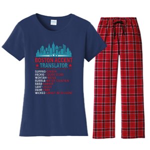 Boston Accent Translator Funny Bostonians Slang Women's Flannel Pajama Set