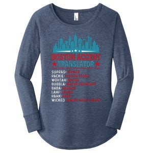 Boston Accent Translator Funny Bostonians Slang Women's Perfect Tri Tunic Long Sleeve Shirt