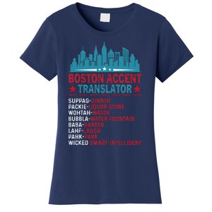 Boston Accent Translator Funny Bostonians Slang Women's T-Shirt