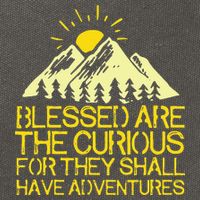 Blessed Are The Curious For They Shall Have Adventures Cotton Canvas Backpack