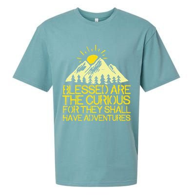 Blessed Are The Curious For They Shall Have Adventures Sueded Cloud Jersey T-Shirt