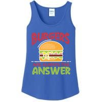 Burgers Are The Answer Bbq Hamburger Cookout Meat Eater Great Gift Ladies Essential Tank