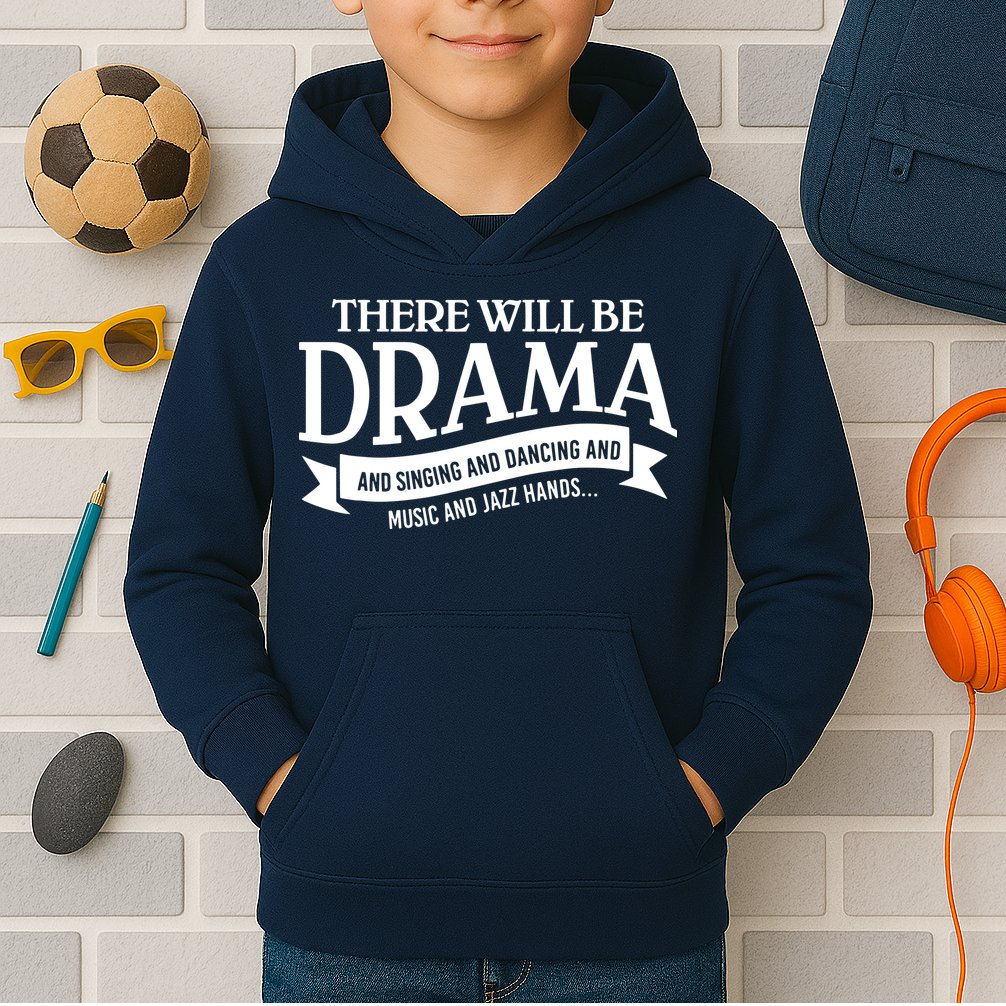 Broadway Actor There Will Be Drama Theater Teacher Kids Hoodie