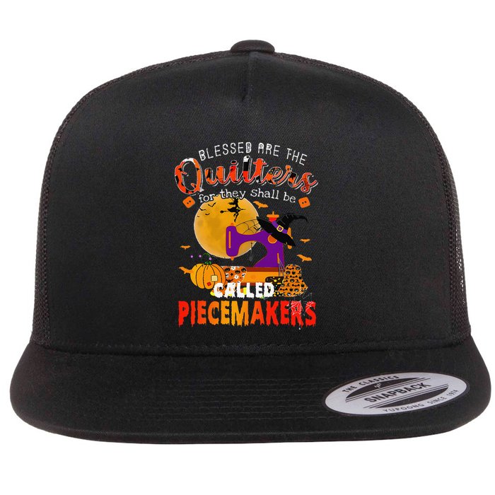 Blessed Are The Quilters For They Shall Be Called Piecemaker Flat Bill Trucker Hat