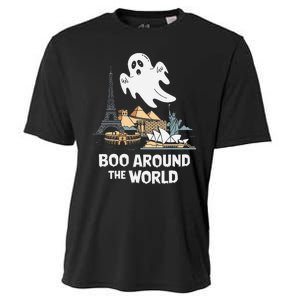 Boo Around The World Halloween Travel Enthusiast Design Cooling Performance Crew T-Shirt