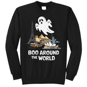 Boo Around The World Halloween Travel Enthusiast Design Sweatshirt