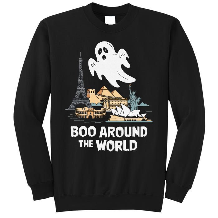 Boo Around The World Halloween Travel Enthusiast Design Sweatshirt