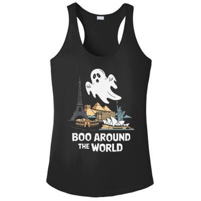 Boo Around The World Halloween Travel Enthusiast Design Ladies PosiCharge Competitor Racerback Tank