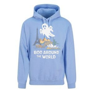 Boo Around The World Halloween Travel Enthusiast Design Unisex Surf Hoodie