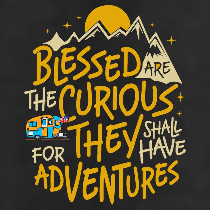 Blessed Are The Curious For They Shall Have Adventures Garment-Dyed Fleece Hoodie