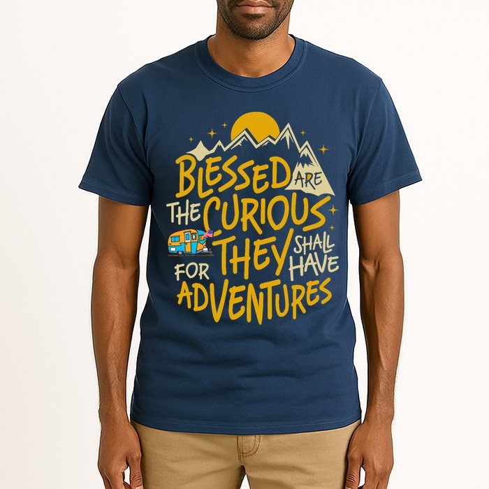 Blessed Are The Curious For They Shall Have Adventures Tall T-Shirt