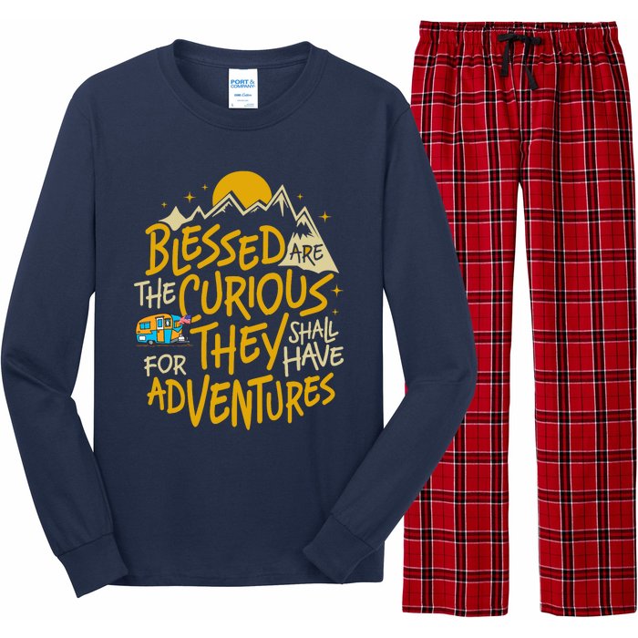 Blessed Are The Curious For They Shall Have Adventures Long Sleeve Pajama Set