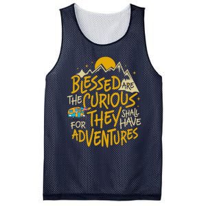 Blessed Are The Curious For They Shall Have Adventures Mesh Reversible Basketball Jersey Tank