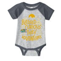 Blessed Are The Curious For They Shall Have Adventures Infant Baby Jersey Bodysuit