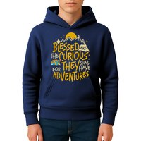 Blessed Are The Curious For They Shall Have Adventures Kids Hoodie