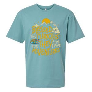 Blessed Are The Curious For They Shall Have Adventures Sueded Cloud Jersey T-Shirt