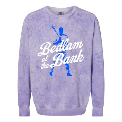 Bedlam At The Bank Baseball Fan Colorblast Crewneck Sweatshirt