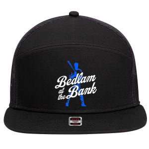 Bedlam At The Bank Baseball Fan 7 Panel Mesh Trucker Snapback Hat