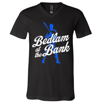Bedlam At The Bank Baseball Fan V-Neck T-Shirt