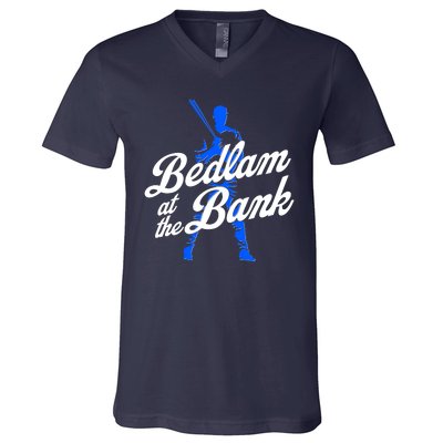 Bedlam At The Bank Baseball Fan V-Neck T-Shirt