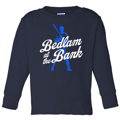 Bedlam At The Bank Baseball Fan Toddler Long Sleeve Shirt