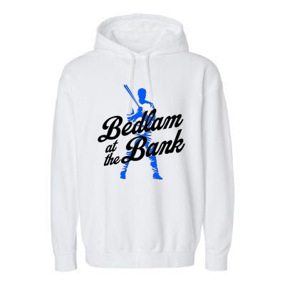 Bedlam At The Bank Baseball Fan Garment-Dyed Fleece Hoodie