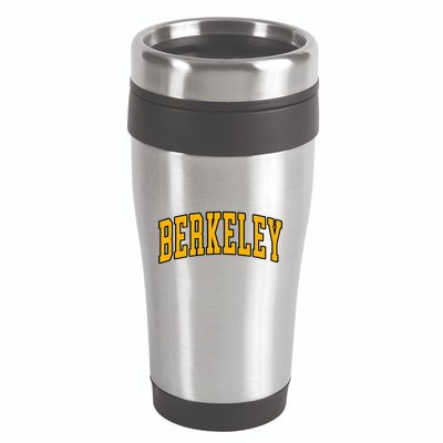 Berkeley Arched Text Yellow Berkeley 16oz Travel Tumbler