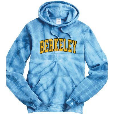 Berkeley Arched Text Yellow Berkeley Tie Dye Hoodie