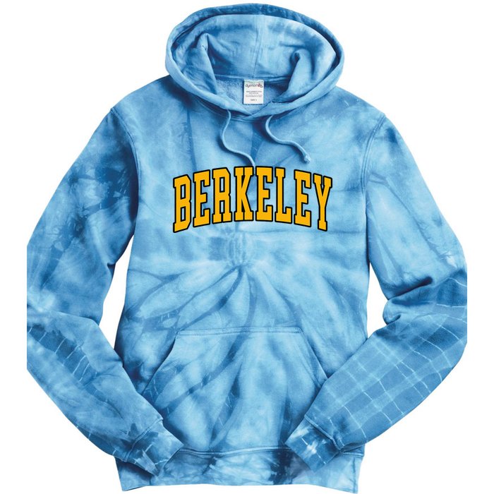 Berkeley Arched Text Yellow Berkeley Tie Dye Hoodie