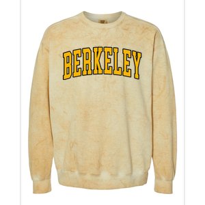 Berkeley Arched Text Yellow Berkeley Colorblast Crewneck Sweatshirt