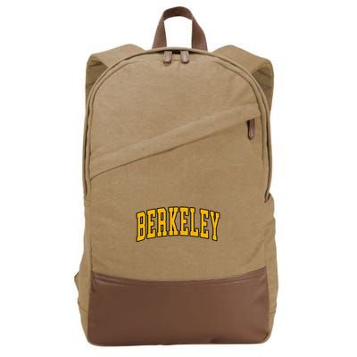 Berkeley Arched Text Yellow Berkeley Cotton Canvas Backpack