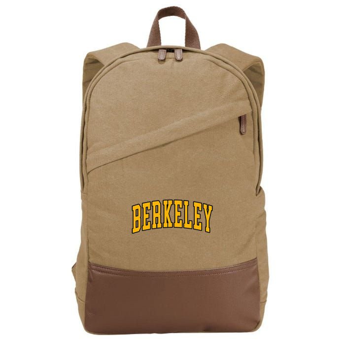 Berkeley Arched Text Yellow Berkeley Cotton Canvas Backpack