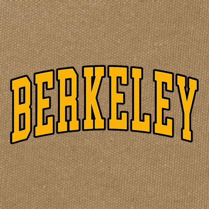 Berkeley Arched Text Yellow Berkeley Cotton Canvas Backpack