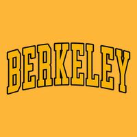 Berkeley Arched Text Yellow Berkeley Pom Pom 12in Knit Beanie