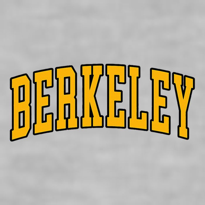 Berkeley Arched Text Yellow Berkeley Ladies PosiCharge Tri-Blend Wicking Tank