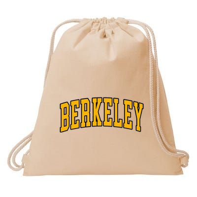 Berkeley Arched Text Yellow Berkeley Drawstring Bag