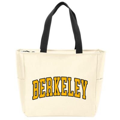 Berkeley Arched Text Yellow Berkeley Zip Tote Bag