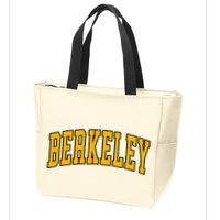 Berkeley Arched Text Yellow Berkeley Zip Tote Bag