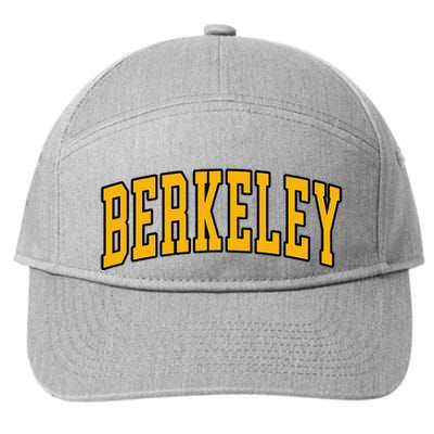 Berkeley Arched Text Yellow Berkeley 7-Panel Snapback Hat