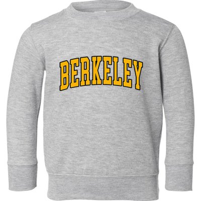 Berkeley Arched Text Yellow Berkeley Toddler Sweatshirt