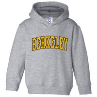 Berkeley Arched Text Yellow Berkeley Toddler Hoodie
