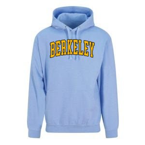 Berkeley Arched Text Yellow Berkeley Unisex Surf Hoodie