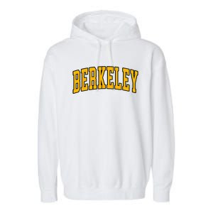 Berkeley Arched Text Yellow Berkeley Garment-Dyed Fleece Hoodie