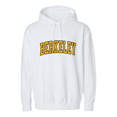 Berkeley Arched Text Yellow Berkeley Garment-Dyed Fleece Hoodie