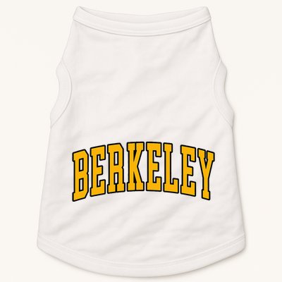 Berkeley Arched Text Yellow Berkeley Doggie Tank