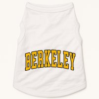 Berkeley Arched Text Yellow Berkeley Doggie Tank