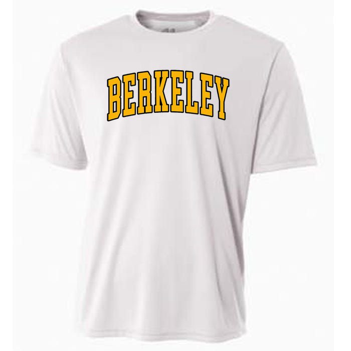 Berkeley Arched Text Yellow Berkeley Cooling Performance Crew T-Shirt